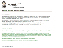 Tablet Screenshot of metakidz.com
